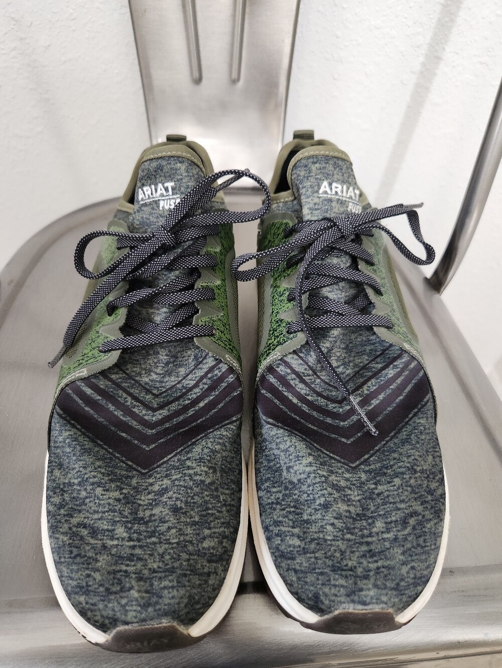 Ariat Olive Green and Black Knit Women's Athletic Sneakers 10